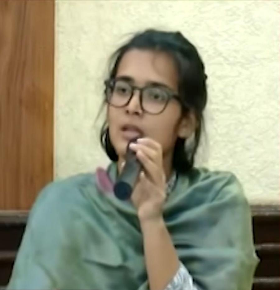 Who is Neha Bora, the student leader at the front of India's youth protests?