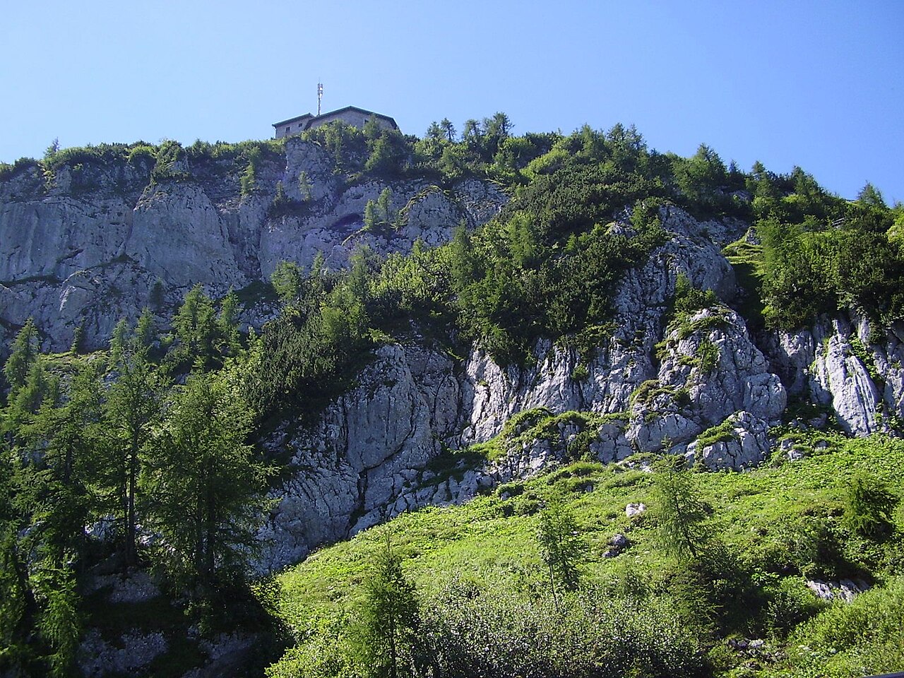 The Kehlsteinhaus, known as the "Eagle's Nest", before the fire (file photo)