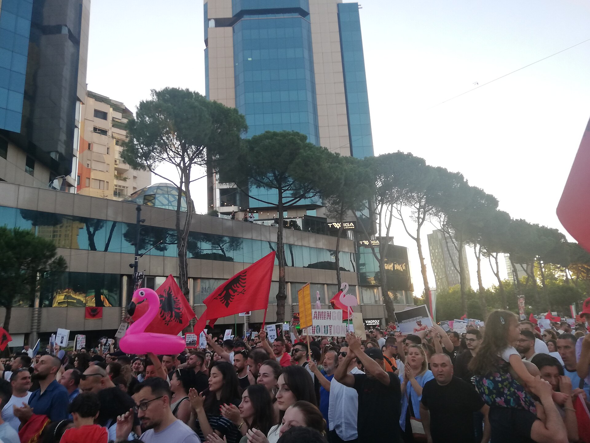 Albania: protesters set government buildings on fire as 2,500 police are deployed in Tirana